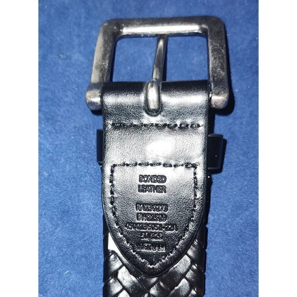 Wrangler woven bonded leather belt Black 55